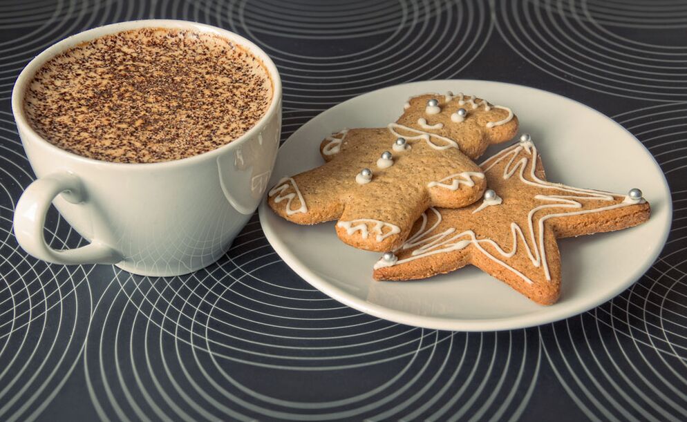 biscuits and coffee with ginger for potency